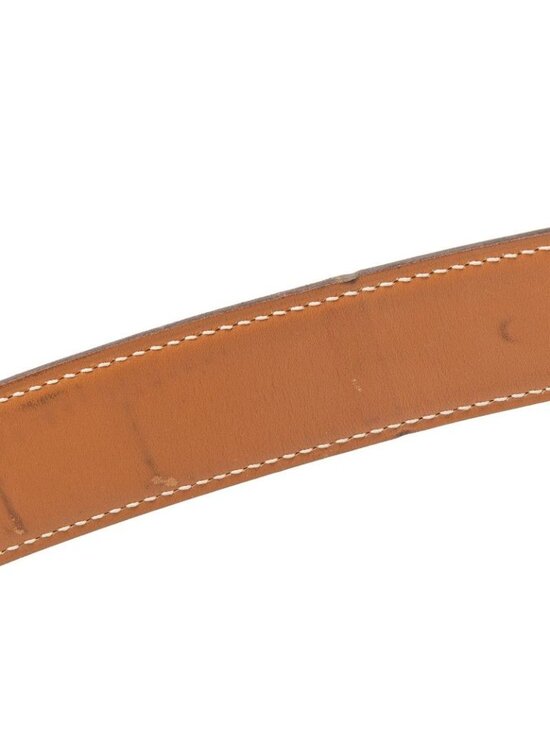 Hermes Plate Belt Black Leather